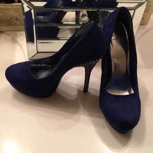 Platform Blue Suede shoes